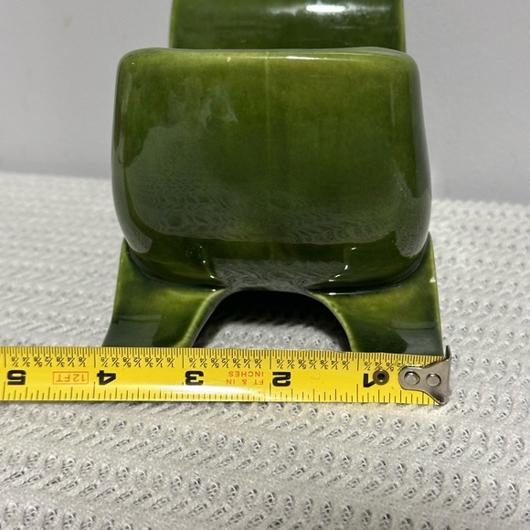 Vintage Haeger Green Ceramic Sleigh Planter - Picture 9 of 10
